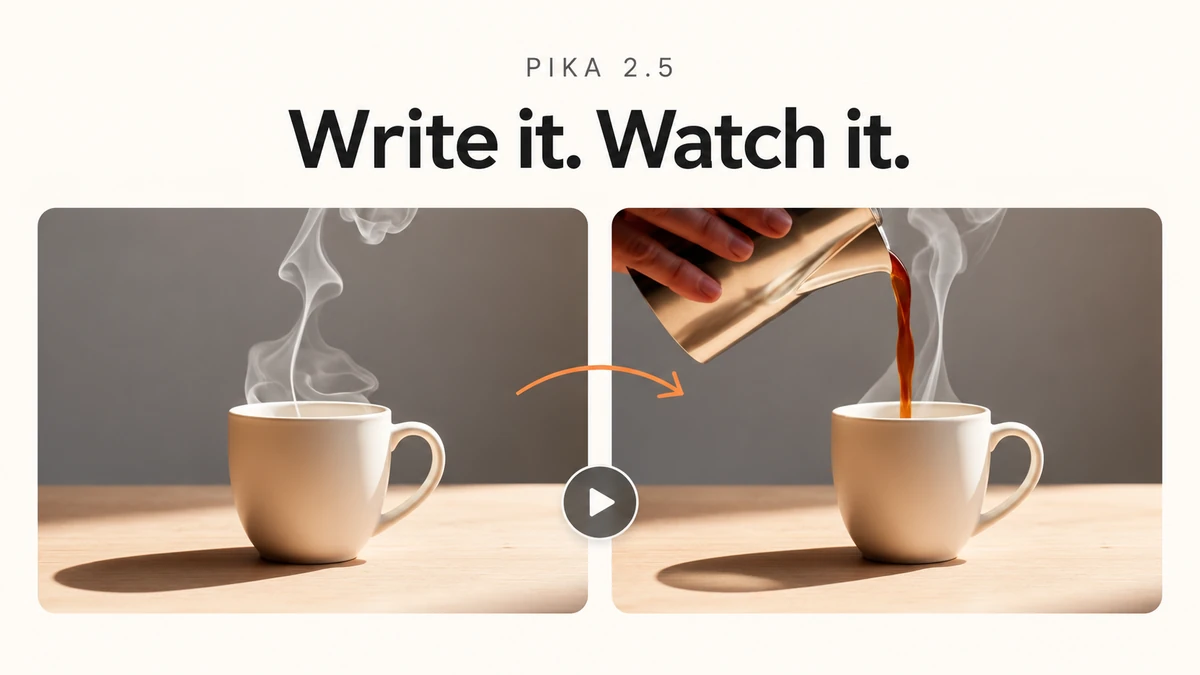 First and later mug video frames with the hook Write it. Watch it.