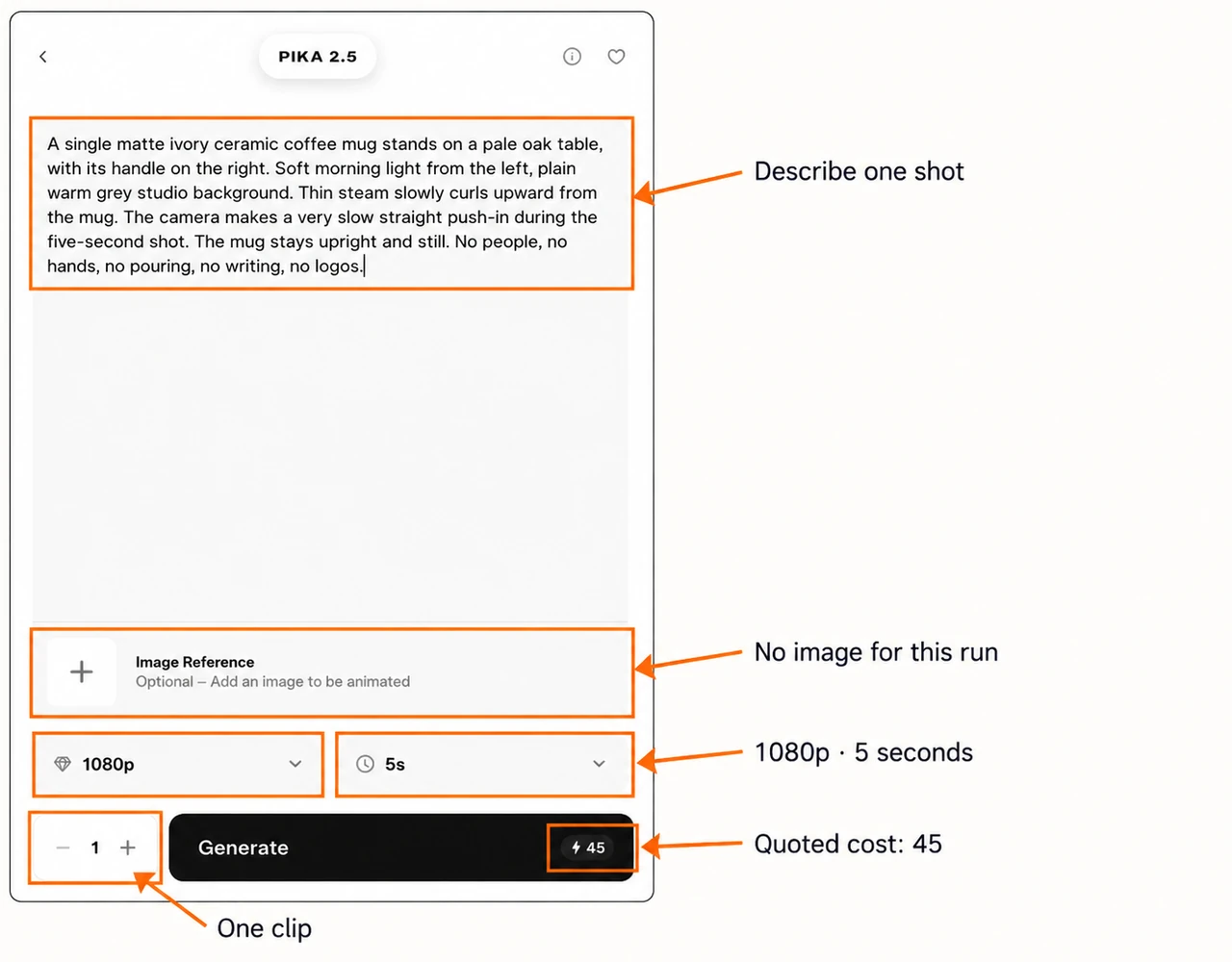 Annotated product prompt image attachment settings count and credit quote