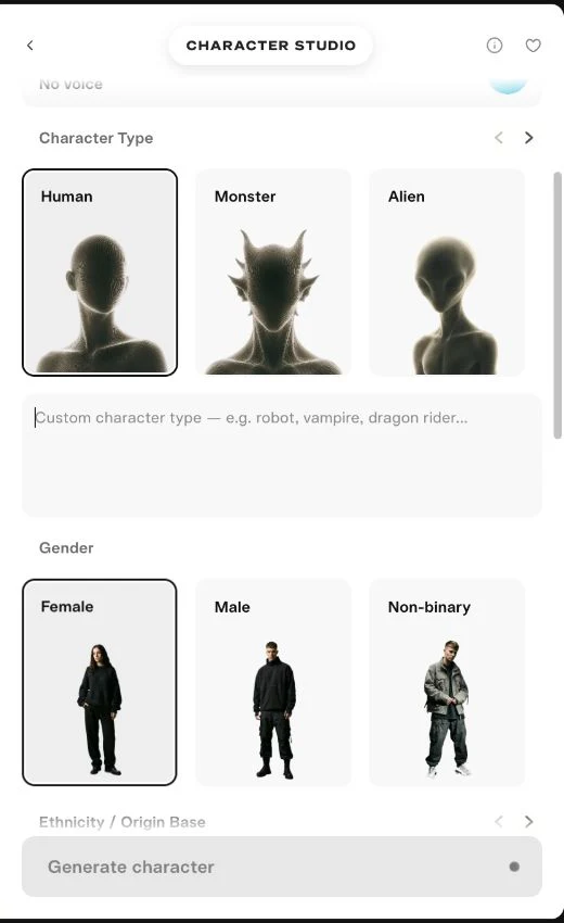 Actual Lin Mentor trait input scrolled to age and clothing