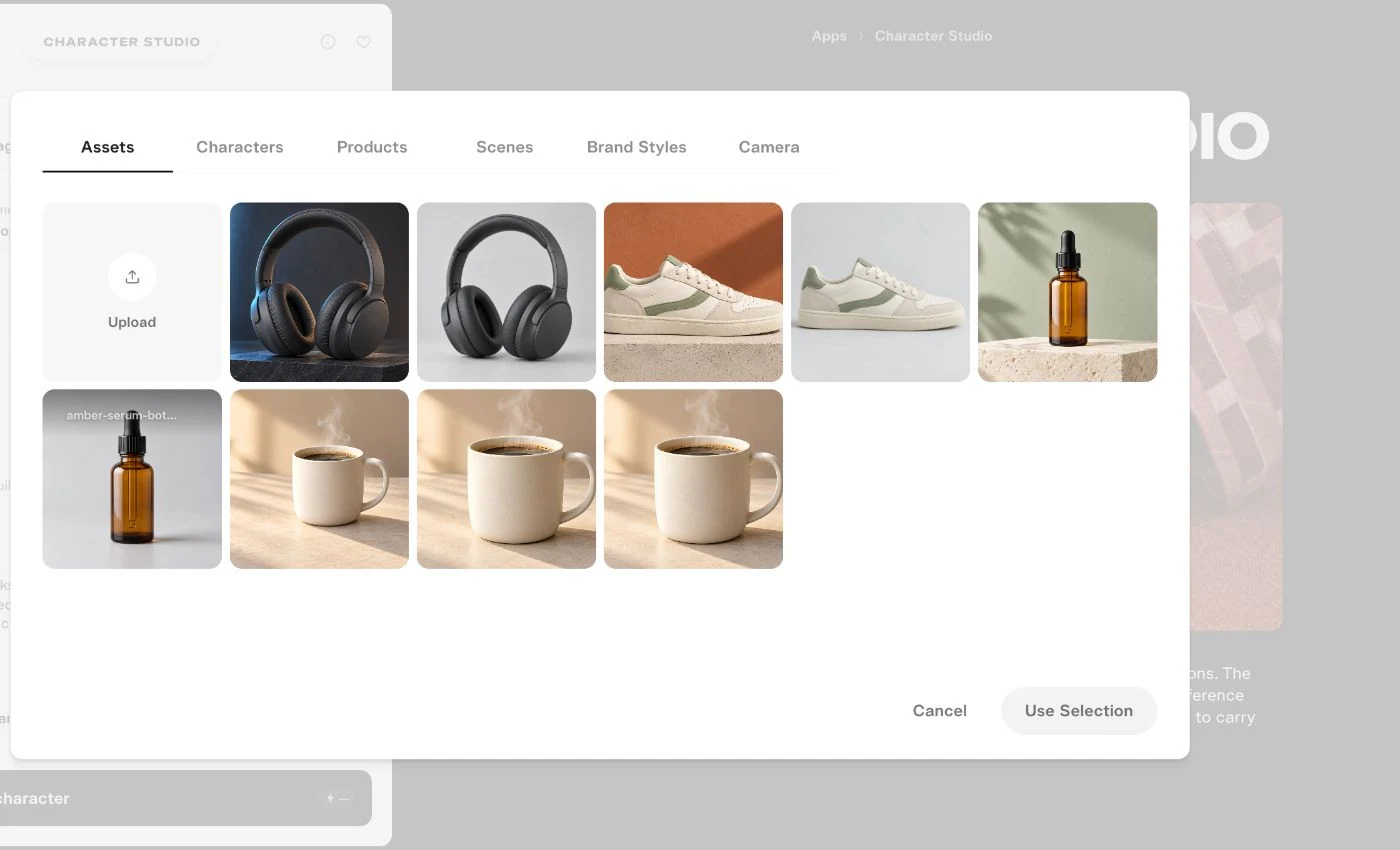 Real Upload Image picker with Assets and Upload controls